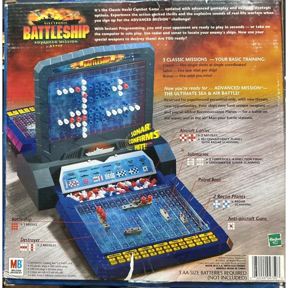 2000‎ Electronic Battleship Advanced Mission Game Milton Bradley Tested Working
